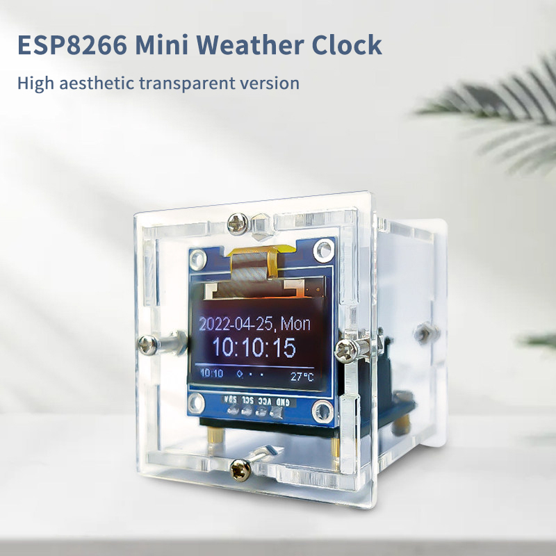 ESP8266 Mini Weather Clock Kit - Esp8266 ulasan dan harga