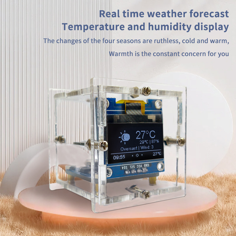 ESP8266 Mini Weather Clock Kit - Esp8266 ulasan dan harga