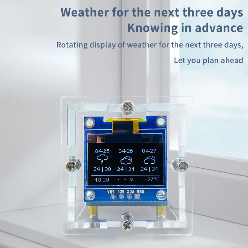 ESP8266 Mini Weather Clock Kit - Esp8266 ulasan dan harga