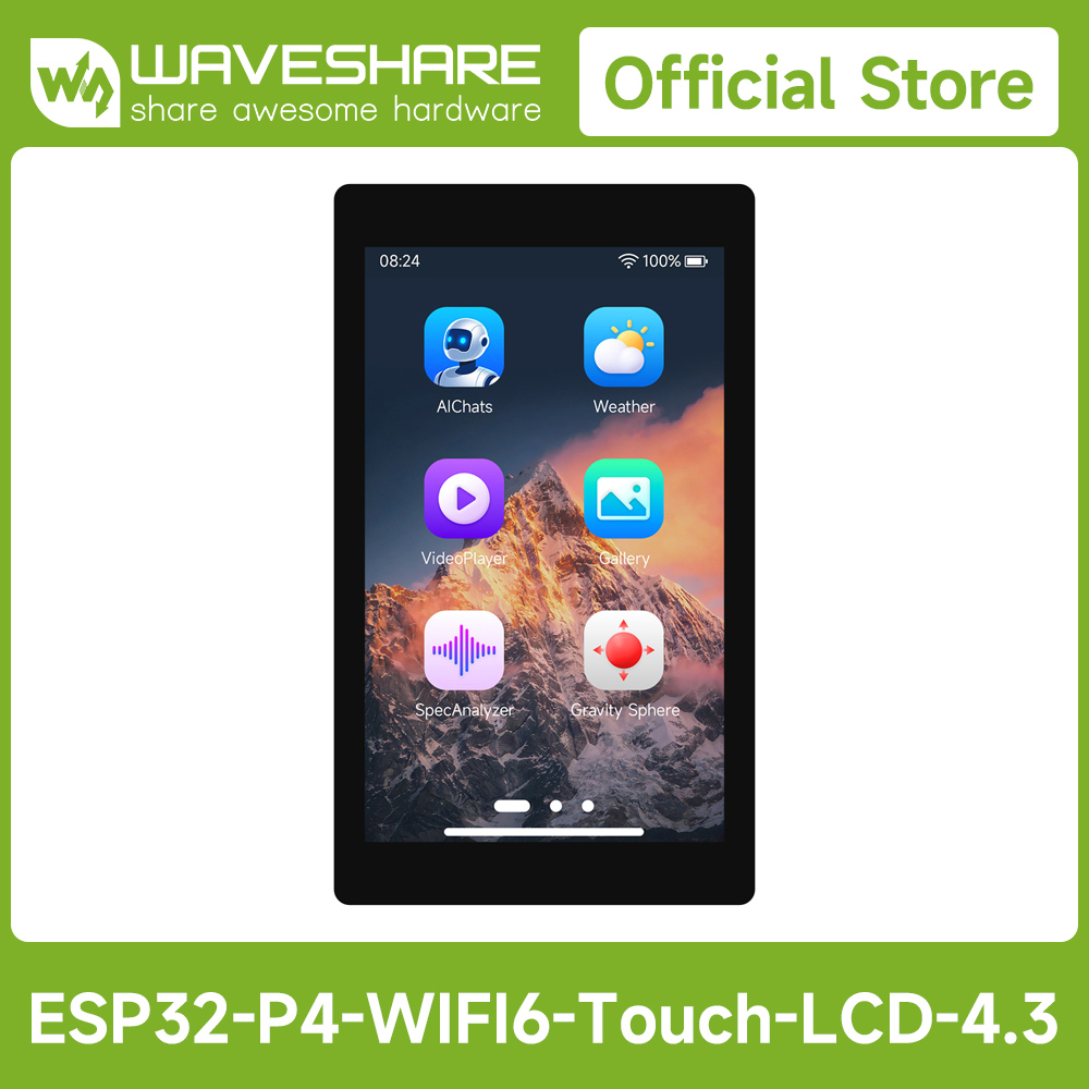 Waveshare ESP32-P4-WIFI6 4.3in - Esp32 Development Board ulasan dan harga